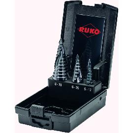 Stufenbohrer-Satz HSS-Co5 RUnaTEC, ULTIMATECUT, 3-Flächenschaft, Bohrb Ø 5-30 mm Produktbild